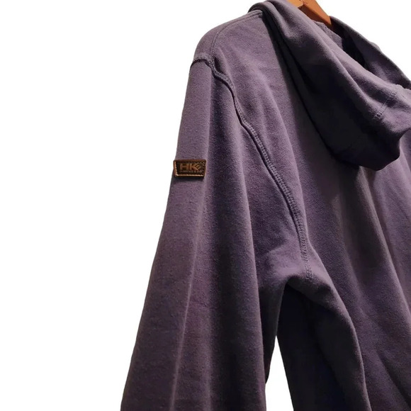Hawk & Co Outfitters Hoodie Shirt Mens Size Medium Slate Blue Cotton Pullover - Picture 7 of 8
